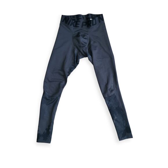 Nike Pro Therma Hyperwarm Compression Tights Base Layer Black Camo Men Sz S - Picture 4 of 8